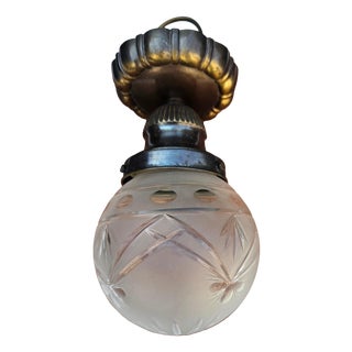 Vintage Brass Plafond Celling Lamp, 1920s For Sale