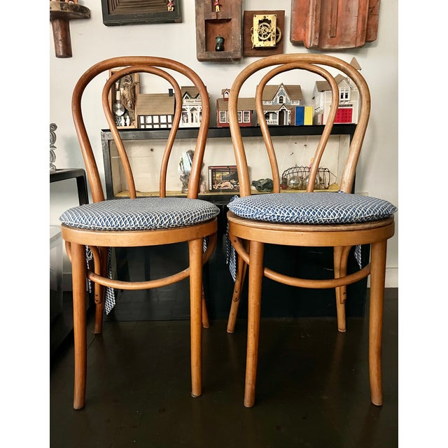 1960s Mid Century Bentwood European Cafe Bistro Dining Chairs For Sale - Image 5 of 8