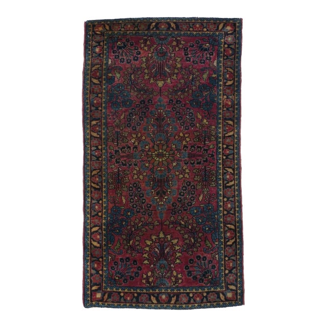 Antique Sarouk Rug 2'2'' x 4'1'' For Sale