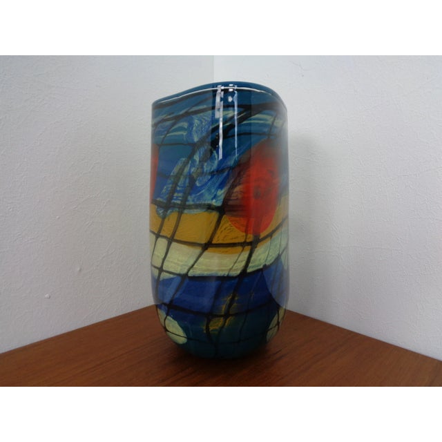 Large Italian Murano Glass Vase, 1960s For Sale - Image 4 of 14