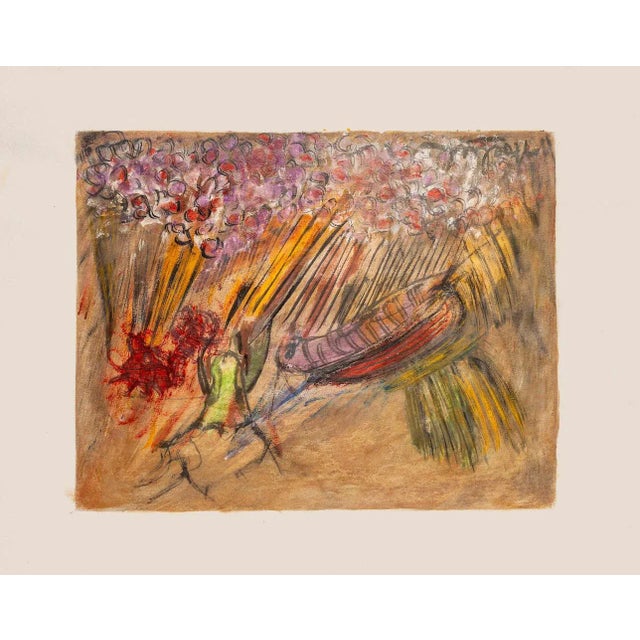 Composition is beautiful original Modern Artwork in mixed media realized by Edgar Stoebel (1909-2001). In good conditions,...