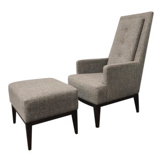 RJones Cecil Lounge Chair and Ottoman For Sale