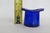 Glass Cobalt Blue Frosted Glass Top Hat Toothpick Holder Ash Tray 4576b For Sale - Image 7 of 10