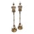 Early 20th Century Venetian Revival Polychrome Iron Torchiere Lanterns Floor Lamps - Pair For Sale