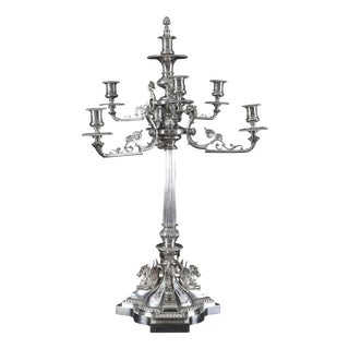 Antique Victorian Centrepiece Candelabra attributed to Elkington, 19th Century For Sale