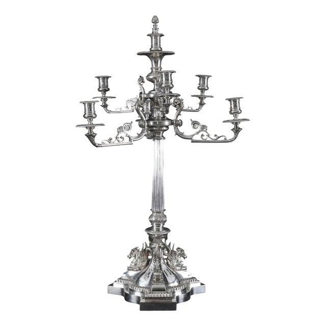 Antique Victorian Centrepiece Candelabra attributed to Elkington, 19th Century For Sale