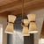 Gable Pendant, Antique Natural Brass with Oyster Shade For Sale - Image 4 of 9
