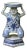 Oriental Ceramic Blue White Man Holding Dish Figure For Sale