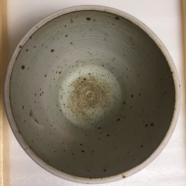 Mid-Century Modern Late 20th Century Cream Drip Glaze Studio Pottery Bowl For Sale - Image 3 of 6