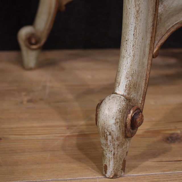 French Lacquered Console in Louis XV Style, 1950s For Sale - Image 10 of 13