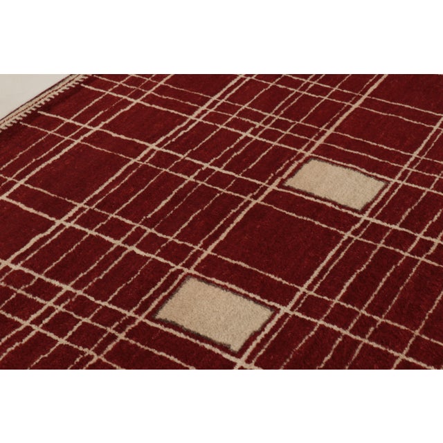 Rug & Kilim Contemporary Art Deco Style Geometric Gold Wool Rug, by Rug & Kilim, India For Sale - Image 4 of 10