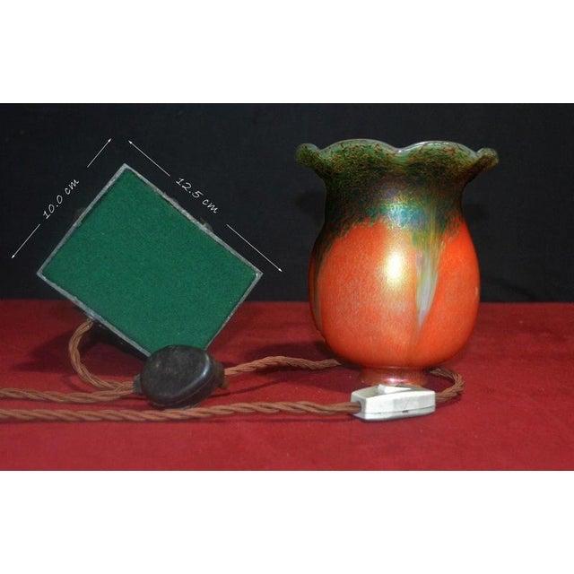 Antique French Art Nouveau Figural Bronze Table Lamp by A.J. Scottie, 1900s For Sale - Image 16 of 18