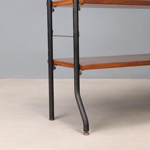 Vintage Bookcase in Mahogany Veneer, Italy, 1960s For Sale - Image 10 of 12