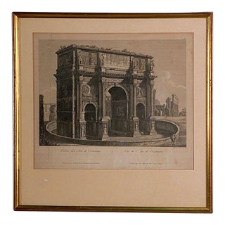 Grand Tour Engraving After Piranesi, 19th Century For Sale