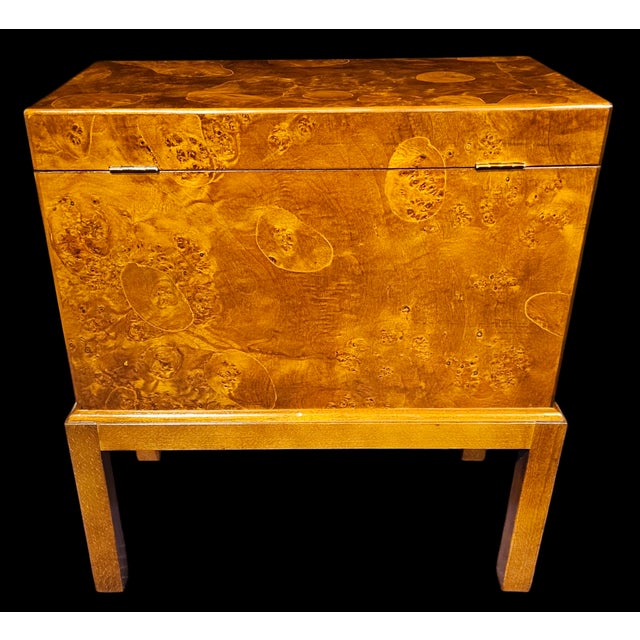 Vintage Burlwood Chest on Stand For Sale In Washington DC - Image 6 of 6