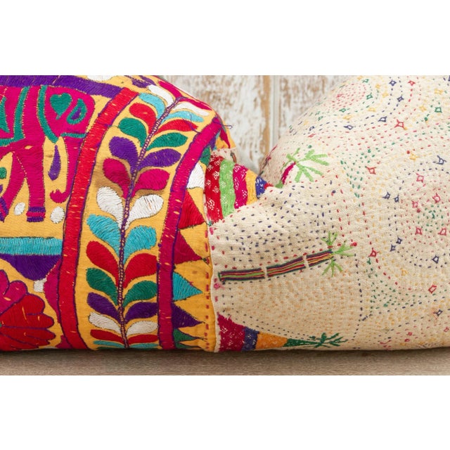 Zeyar Antique Tribal Grain Sack Pillow For Sale In Los Angeles - Image 6 of 10