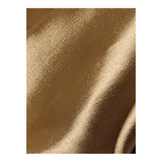 Last call.1980s Scalamandre Gold Silk Satin Fabric-2+ Yards For Sale