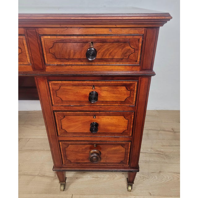 Brown Antique Victorian Writing Desk from Maple & Co, 1890 For Sale - Image 8 of 18