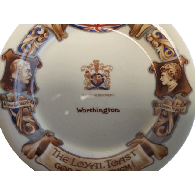 Superb 1935 Worthington Ale Silver Jubilee pub ashtray catchall in excellent condition. Made by Newhall Pottery in...