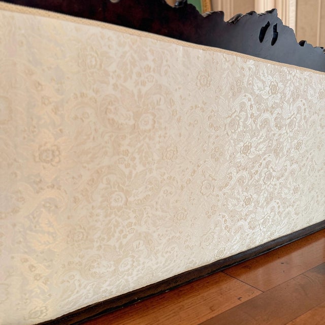 1970s 6 Piece Italian 19th C. Renaissance Revival Damask Sofa Settee Armchair Set For Sale - Image 11 of 17