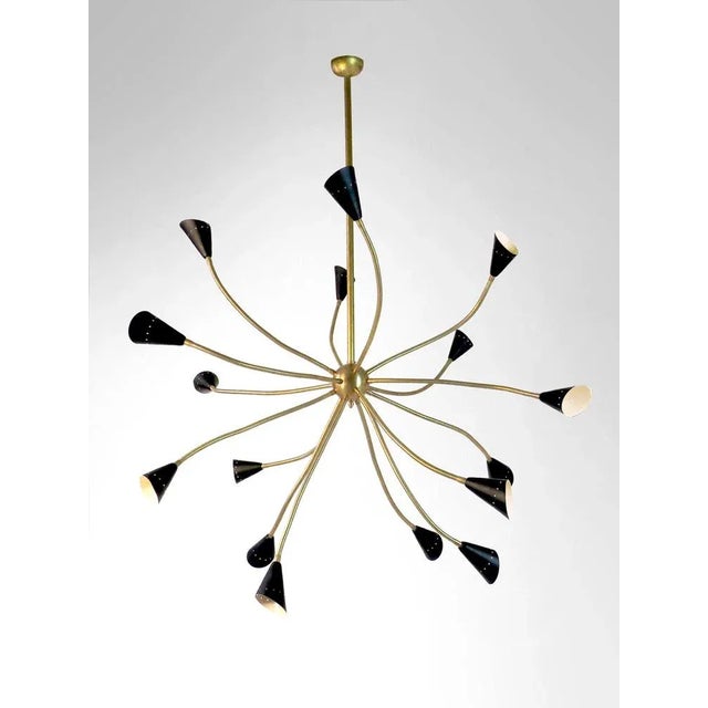 Mid-Century Sputnik Chandelier with Flexible Arms For Sale - Image 4 of 5
