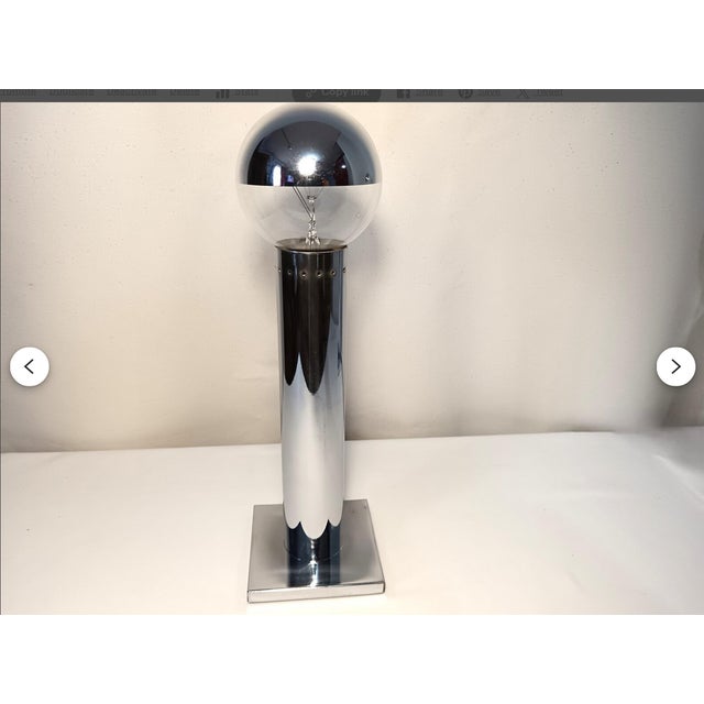 Silver Italian Silver Table Lamps by Reggiani, 1970s, Set of 2 For Sale - Image 8 of 12