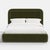Not Yet Made - Made To Order Stoffer Home x Cloth & Company Marisa Platform Bed in Performance Velvet Moss - Queen For Sale - Image 5 of 6