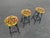 Mid-Century Modern 1950s Wrought Iron Mid Century Funky Stools Set of 3 For Sale - Image 3 of 8