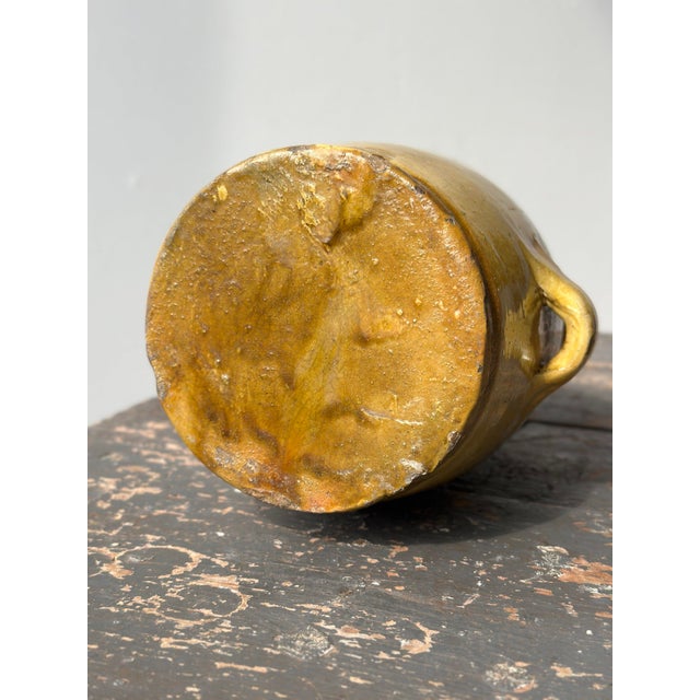 Antique French Conscience Yellow Glazed Pottery Vessel, Circa Mid 19th Century For Sale - Image 12 of 12