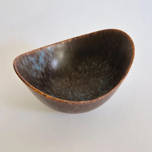 Modern Scandinavian Stoneware Bowl in Ceramic by Rörstrand attributed to Gunnar Nylund, 1950s For Sale - Image 3 of 7