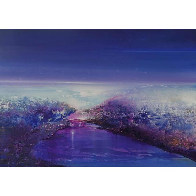 Barbara Hubert, Night of Falling Stars 2, 2025, Oil on Canvas For Sale - Image 6 of 6