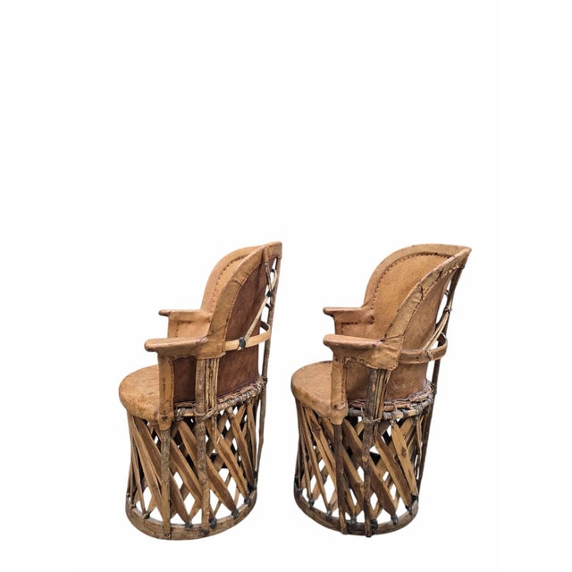 Rustic Vintage Native American Leather - Pair For Sale - Image 3 of 12