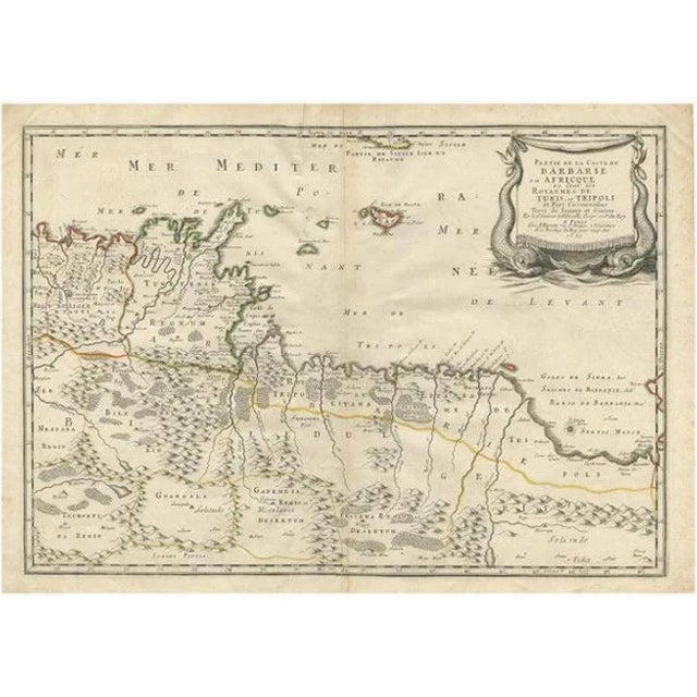 Antique Map of Barbarie or Northern Africa, 1655 For Sale