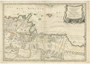 Antique Map of Barbarie or Northern Africa, 1655