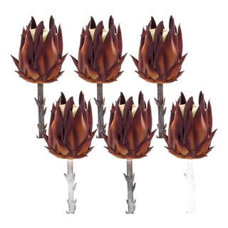 Burgandy Protea Stem (Set of 6) For Sale