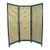 Three-Panel Screen, Two-Sided, Blonde Wood With Modernist Design For Sale