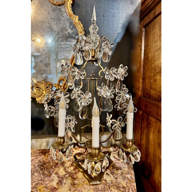 Pair Large French Bagues-Style Gilt Bronze Girandoles For Sale - Image 10 of 13