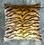 Amber Vintage Velvet Tiger Throw Pillow For Sale - Image 8 of 12