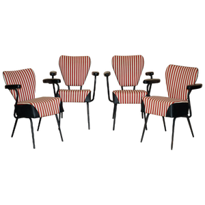 American Hairdresser Salon Dinette Armchairs, 1950s, Set of 4