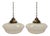 20th Century American School Globe Hanging Light - a Pair For Sale