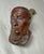 Figurative Antique 19th Century Hand Carved Burl Wood Horn Figural Man Face Smoking Pipe For Sale - Image 3 of 15