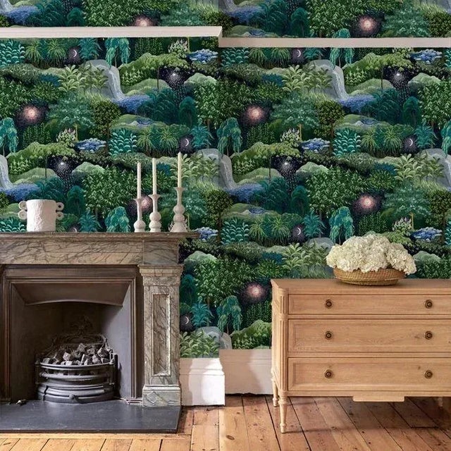 Not Yet Made - Made To Order Nightfall Pitch Wallpaper For Sale - Image 5 of 7