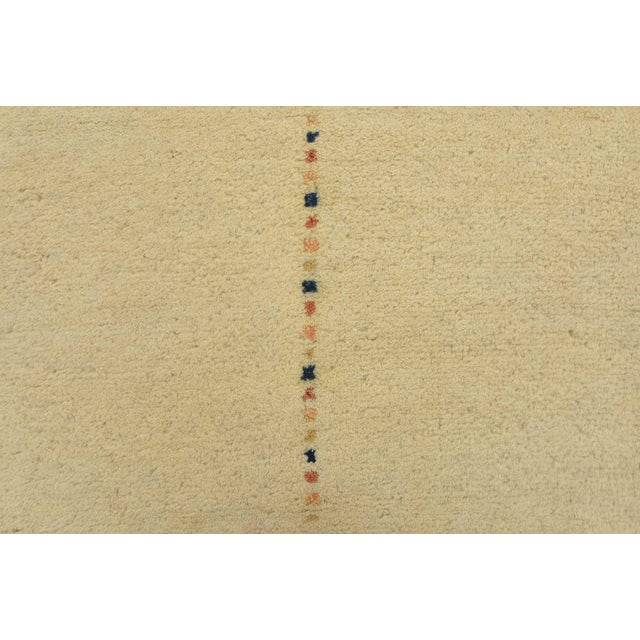 Textile Gabbeh Rug 5’4” X 7’10” Ivory Wool Contemporary Hand-Knotted Area Carpet For Sale - Image 7 of 13