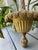 Vintage Tole Metal Palm Beach Tropical Hollywood Regency-Style Tole Palm Tree Chandelier Featuring Green-Painted Metal Fronds and Faux-Candle Arms For Sale In Naples, FL - Image 6 of 12