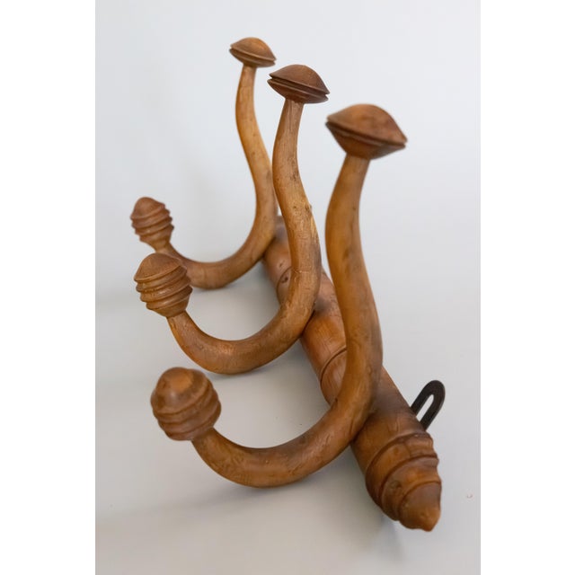 Antique French Faux Bamboo Bentwood Coat & Hat Rack For Sale - Image 4 of 9