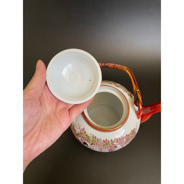 Ceramic Antique Kutani Eggshell Porcelain Teapot & Teacup Trio Set With Lithophane For Sale - Image 7 of 17