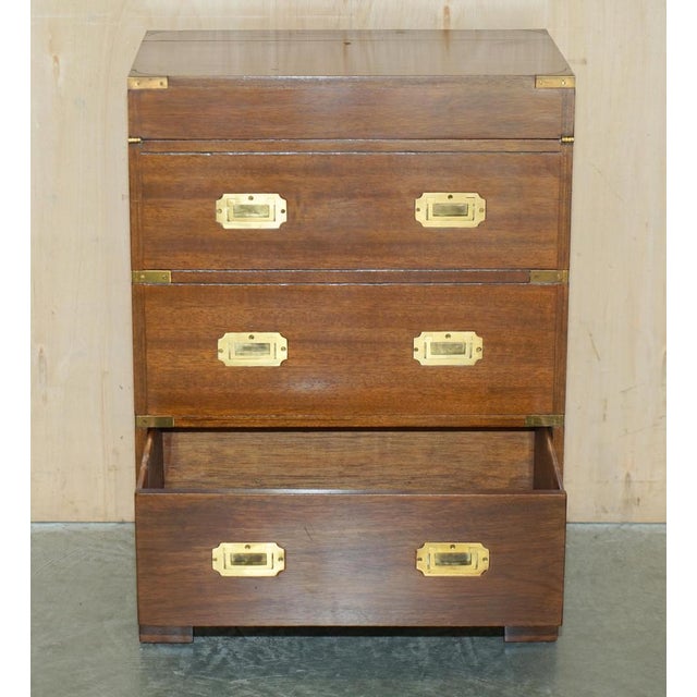 Military Campaign Hardwood Drinks Cabinet, 1920s For Sale - Image 18 of 18