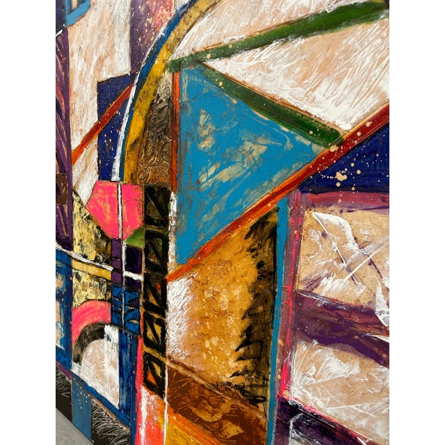 90's Abstract Painting Signed by Max Cohen For Sale In West Palm - Image 6 of 8