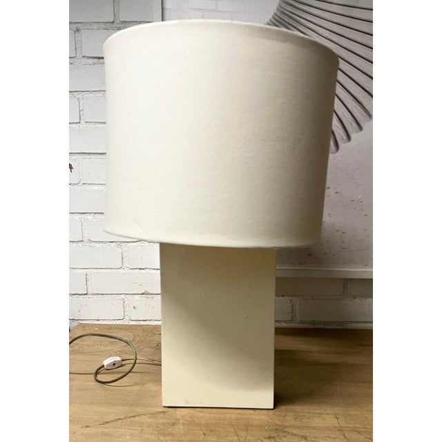 This is a very chic, Jean Michael Frank inspired, simplistic retangular Shaped " Bloc" Lamp. Measurements: Rectangular...