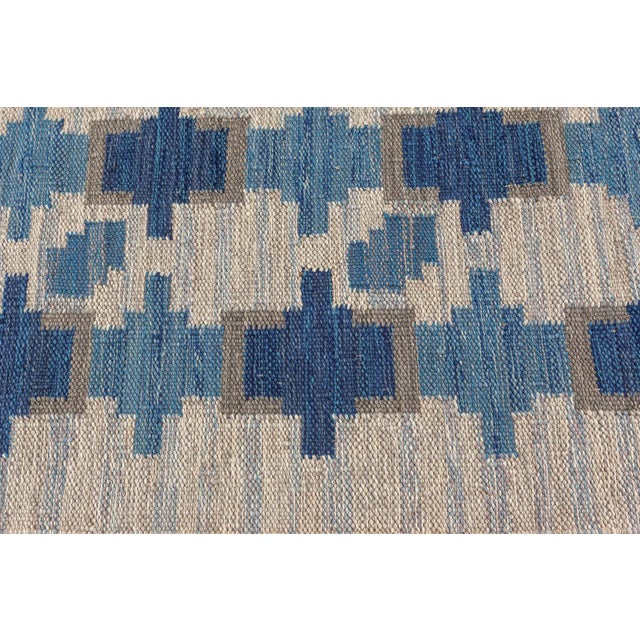 Modern Modern Swedish Flat Weave Wool Rug by Doris Leslie Blau For Sale - Image 3 of 8